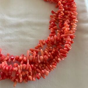 Coral choker necklace